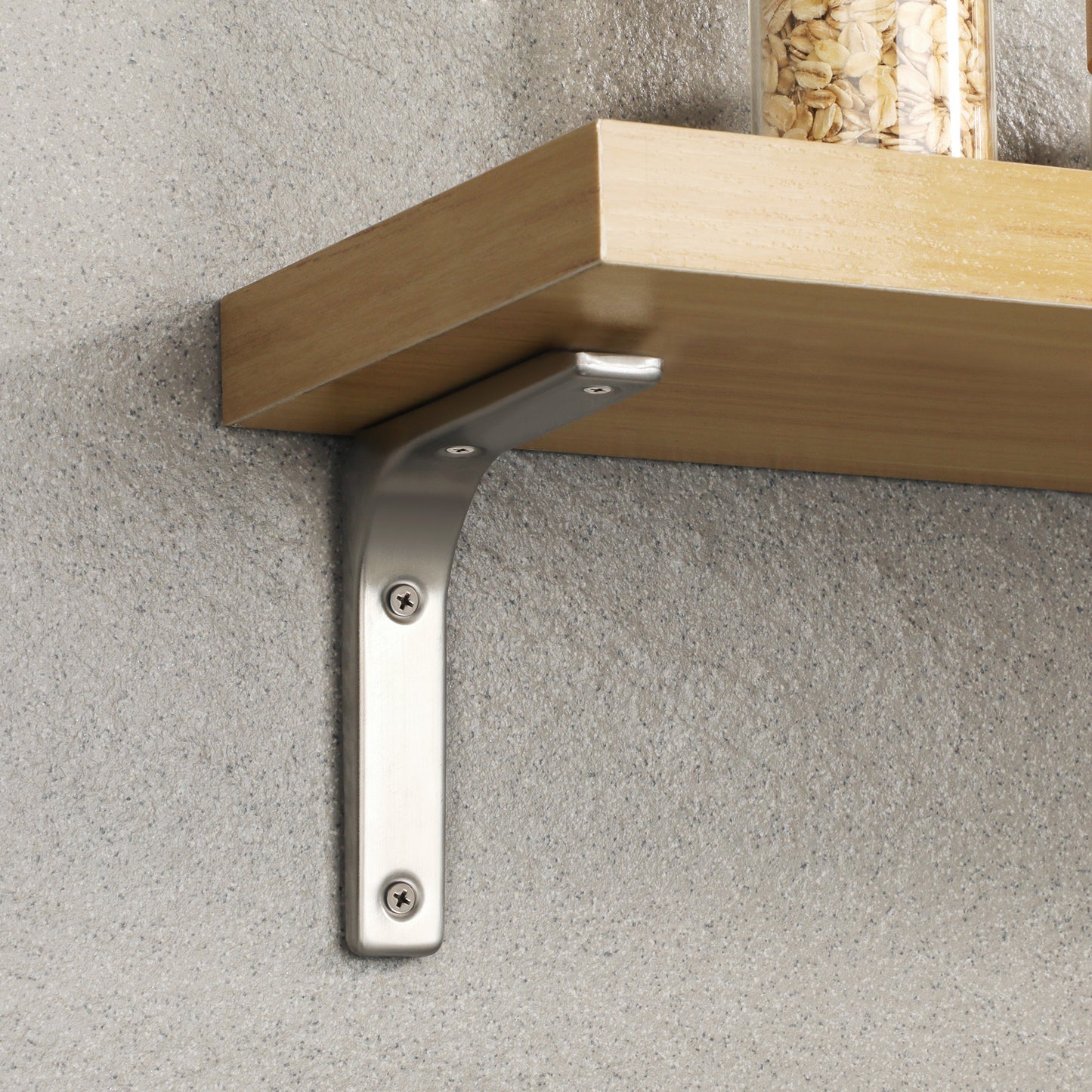 Sayayo L-shape Shelf Bracket Corner Brace Angle Bracket Shelf Support Wall Hanging White/ Brushed/ Black Finished, 100MM-250MM