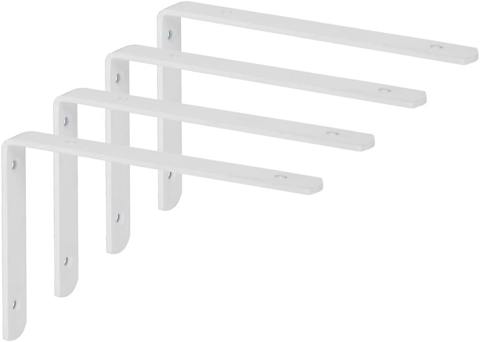 Sayayo L Shelf Bracket Corner Brace Angle Bracket Shelf Support Wall Hanging, Stainless Steel, 150MM-300MM, 2PCS/ 4PCS