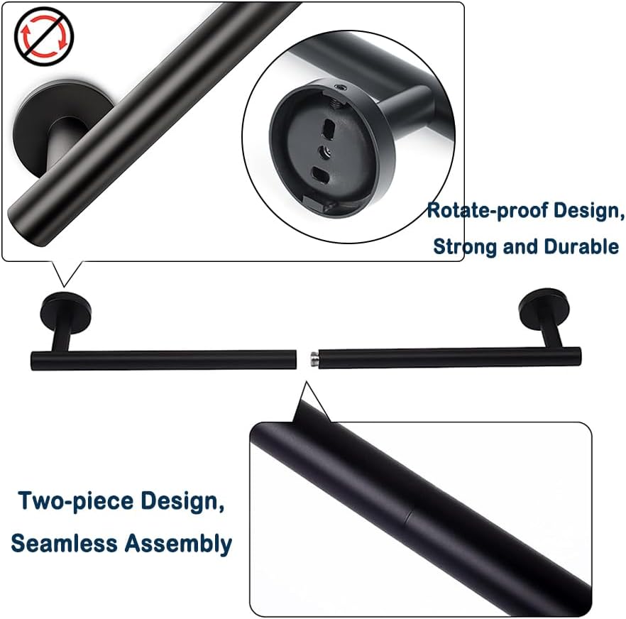 SAYAYO Towel Racks for Bathroom, Towel Bar Towel Rod Wall Mount, SUS304 Stainless Steel Towel Holder