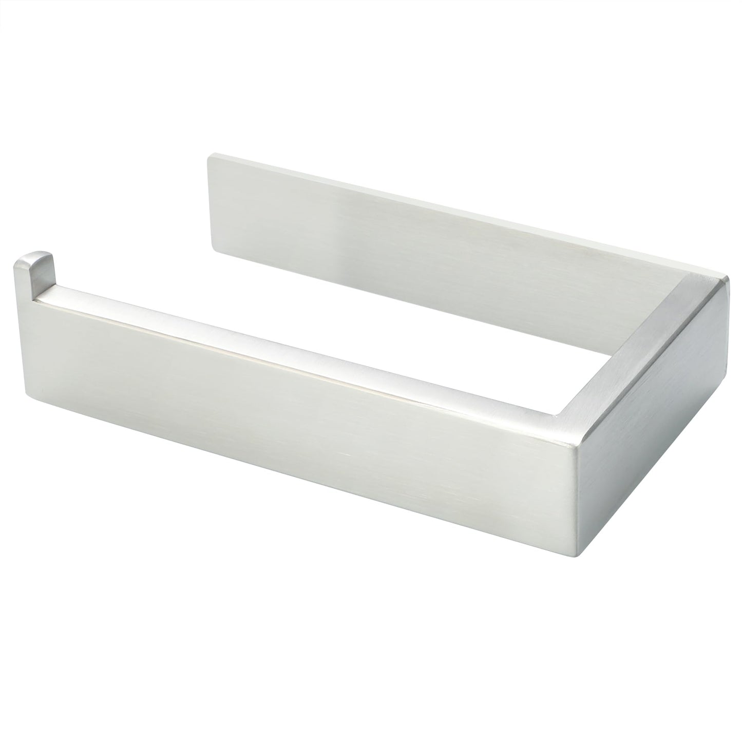 SAYAYO Toilet Roll Holder Self Adhesive Sticky on Toilet Paper Holder Without Screws No Drill for Bathroom Kitchen SUS304 Stainless Steel Square Design Towards the Right/ Left