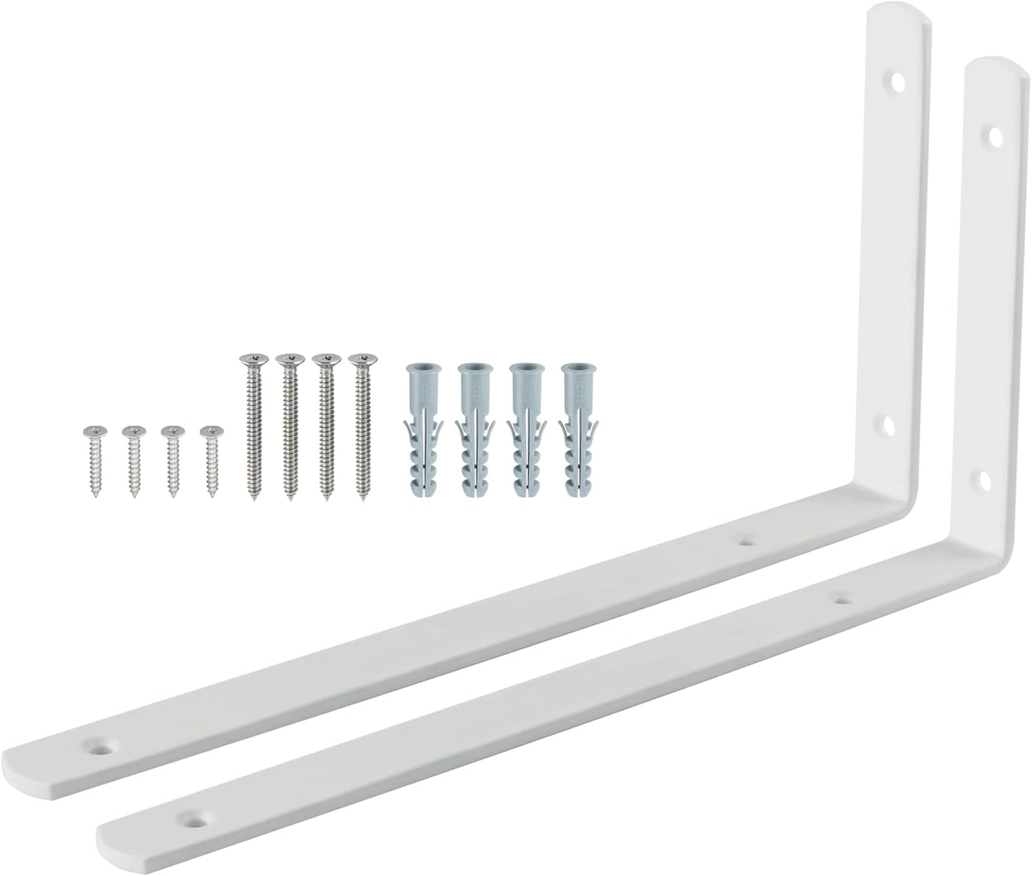 Sayayo L Shelf Bracket Corner Brace Angle Bracket Shelf Support Wall Hanging, Stainless Steel, 150MM-300MM, 2PCS/ 4PCS