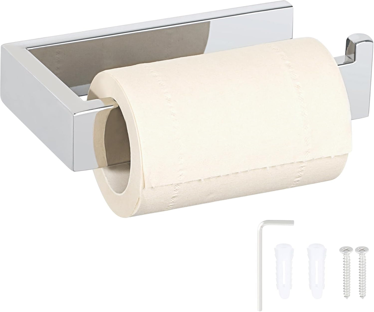 Sayayo Toilet Roll Holder Wall Mounted SUS304 Stainless Steel Toilet Paper Holder for Bathroom Kitchen, (U-shape & Square Body)