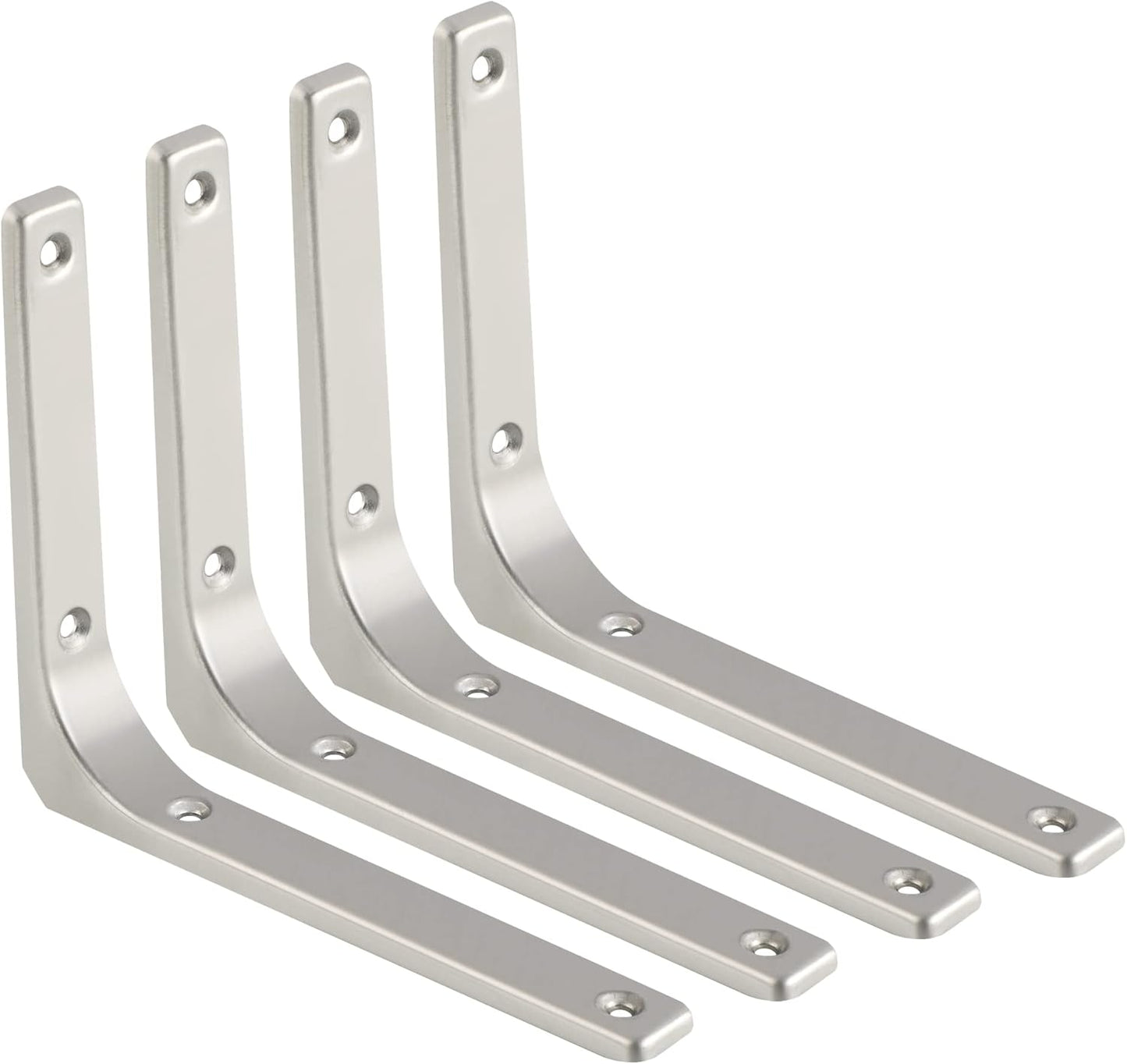 Sayayo L-shape Shelf Bracket Corner Brace Angle Bracket Shelf Support Wall Hanging White/ Brushed/ Black Finished, 100MM-250MM