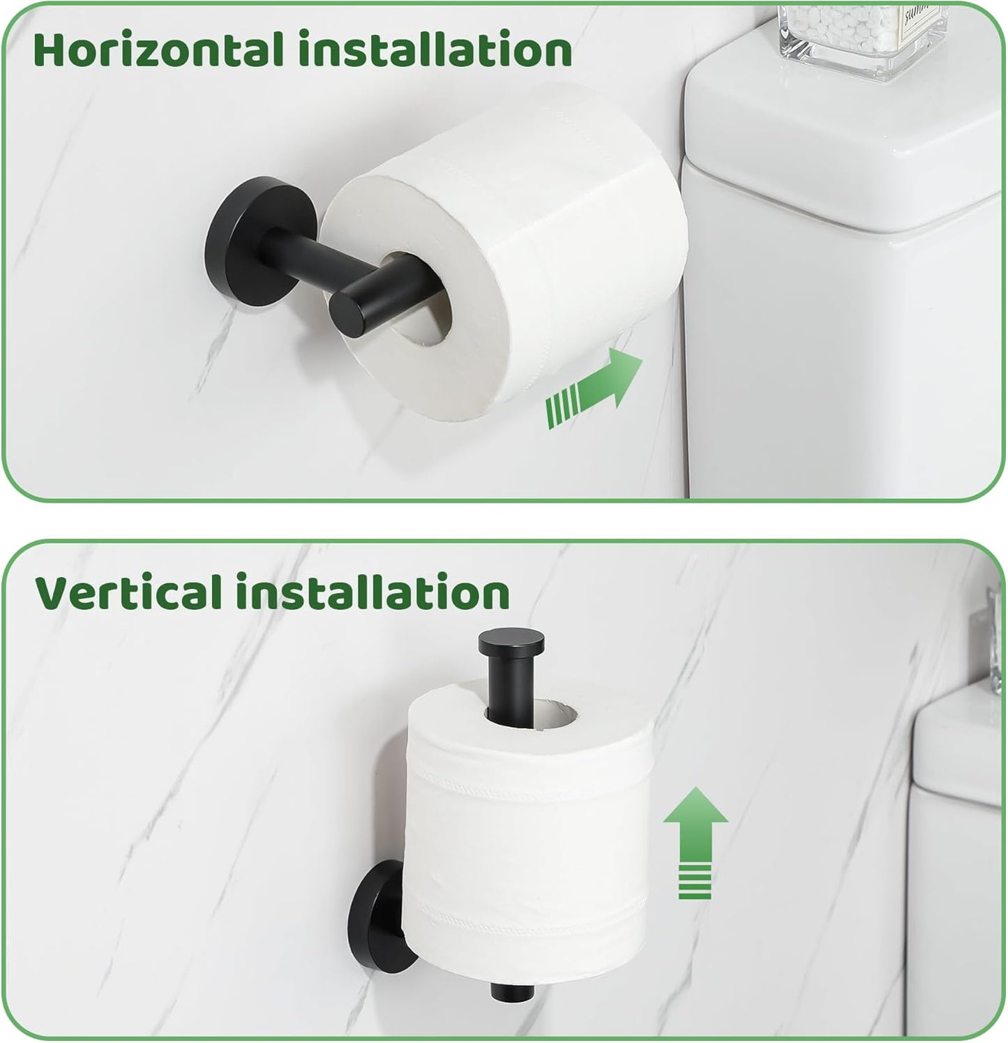 Sayayo Toilet Roll Holder Wall Mounted SUS304 Stainless Steel Toilet Paper Holder for Bathroom Kitchen