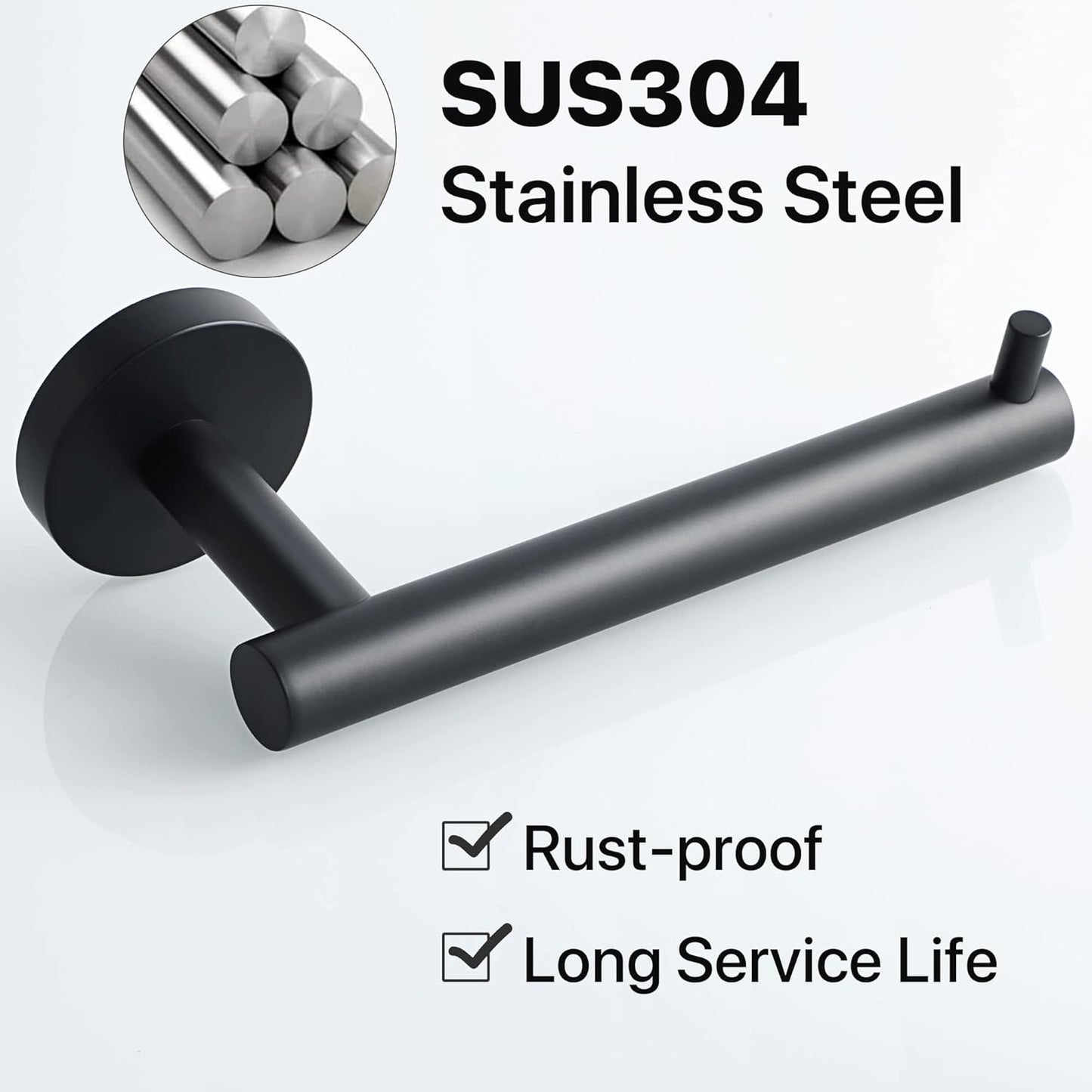Sayayo Toilet Roll Holder Wall Mounted SUS304 Stainless Steel Toilet Paper Holder for Bathroom Kitchen