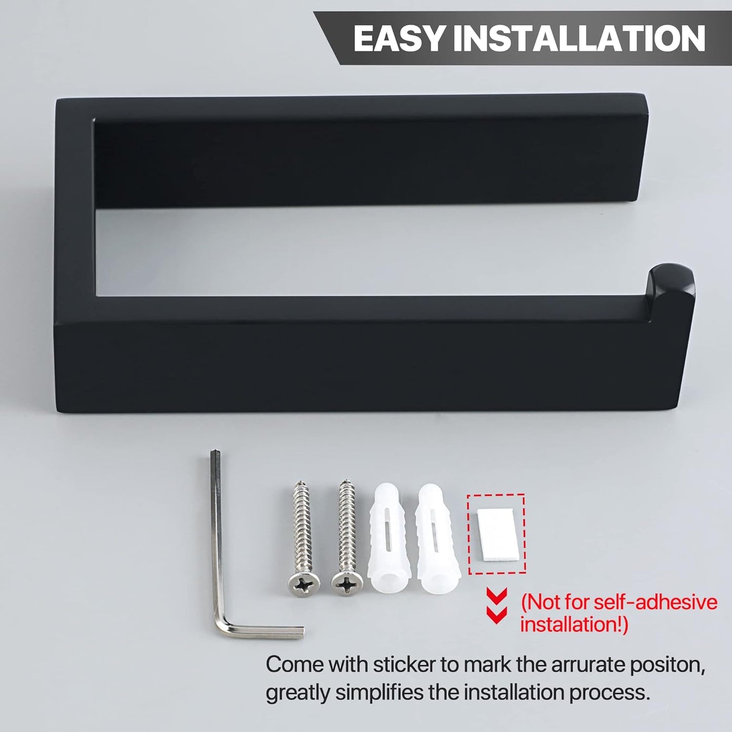 Sayayo Toilet Roll Holder Wall Mounted SUS304 Stainless Steel Toilet Paper Holder for Bathroom Kitchen, (U-shape & Square Body)