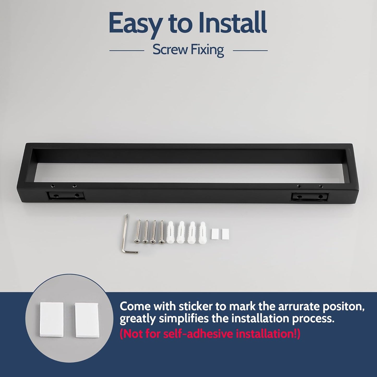 SAYAYO Towel Rail Wall Mounted Bathroom Hand Towel Holder Screw Fixing Towel Ring SUS304 Stainless Steel