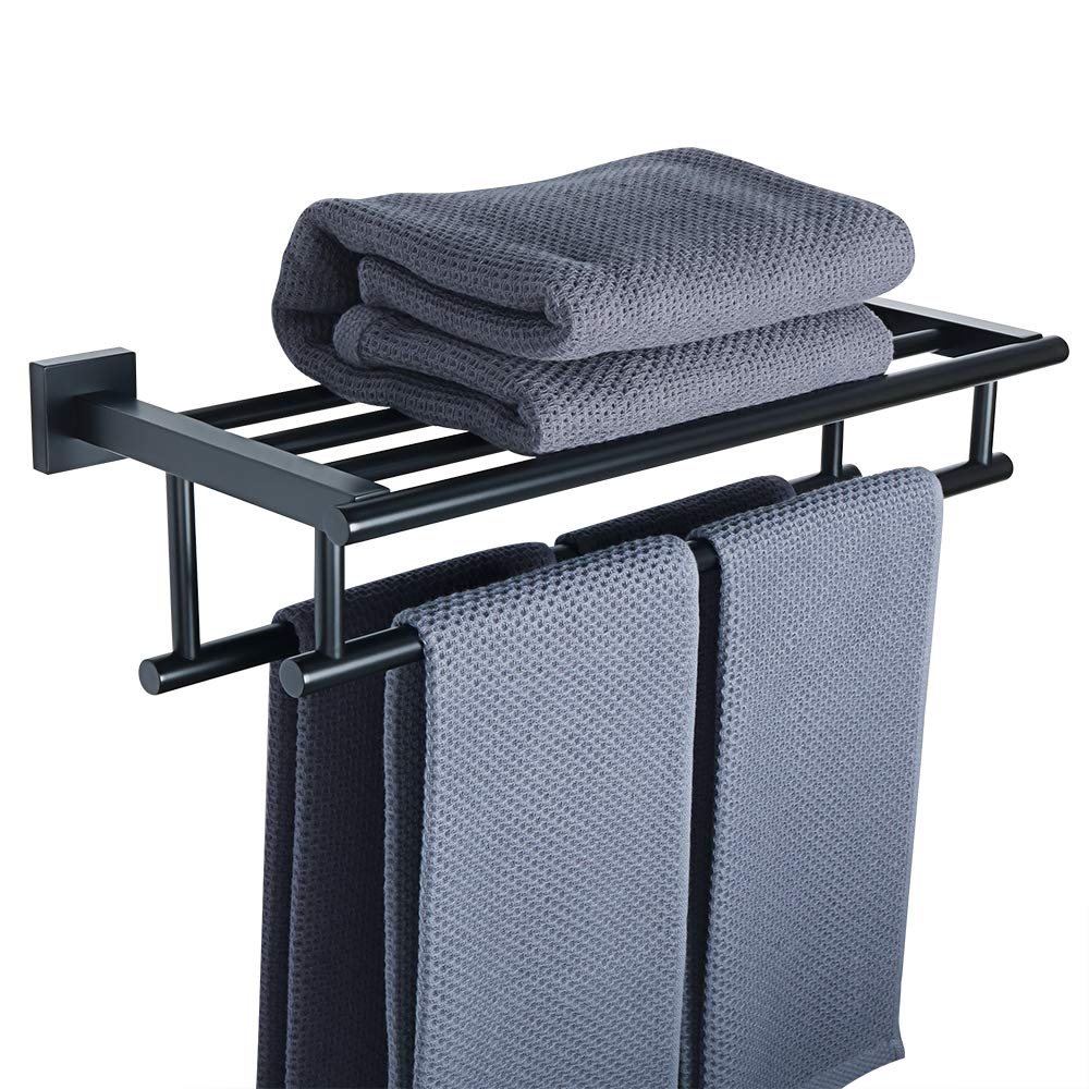 Sayayo Towel Rail Wall Mounted Bathroom Towel Shelf Towel Holder, SUS304 Stainless Steel Towel Rack 16 Inch 20 Inch 24 Inch 28 Inch