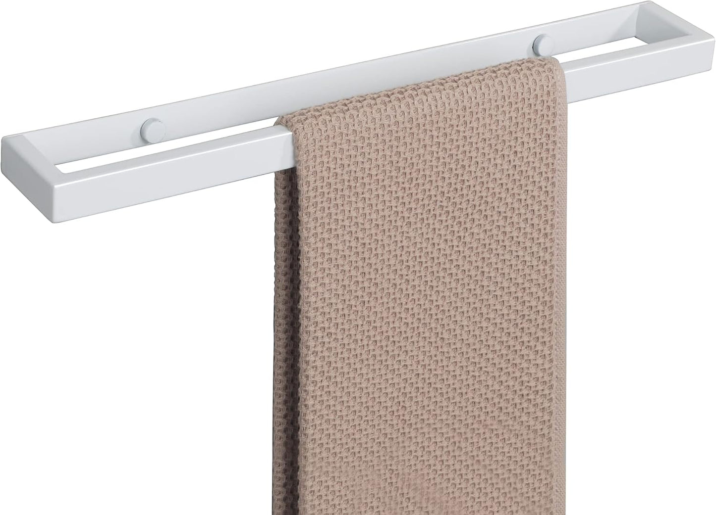 SAYAYO Hand Towel Holder Self Adhesive & Screw Small Towel Rail Wall Mounted Towel Ring SUS304 Stainless Steel No Drilling for Bathroom, 20CM - 70CM, Black, Brushed, White, Polished, Gold