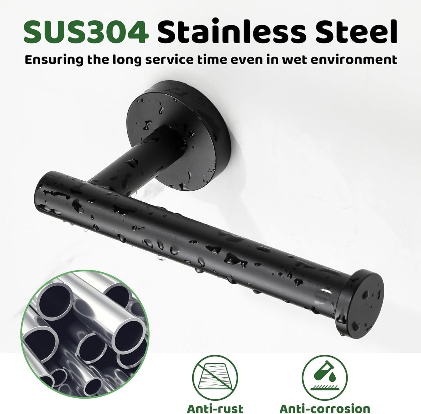 Sayayo Toilet Roll Holder Wall Mounted SUS304 Stainless Steel Toilet Paper Holder for Bathroom Kitchen