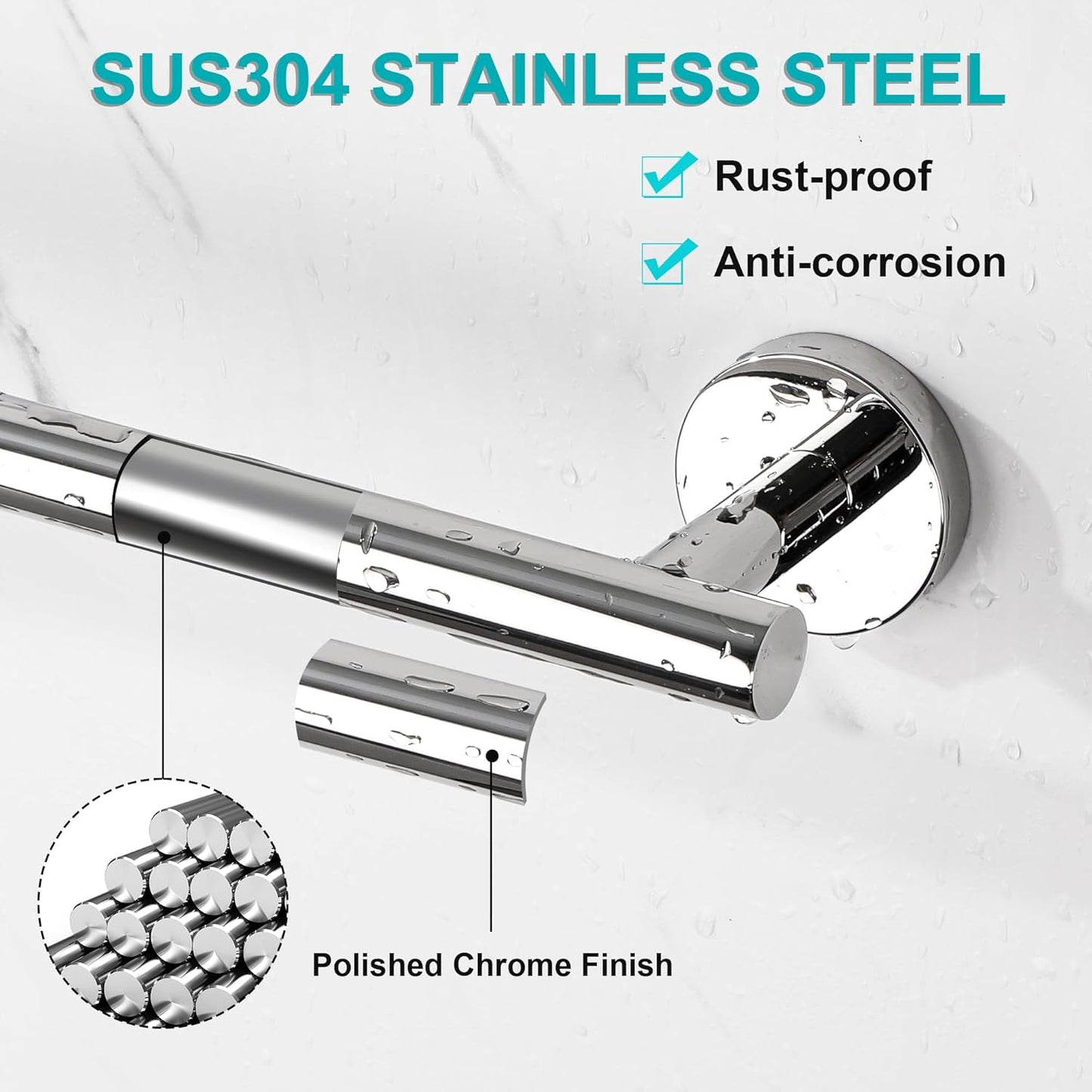 SAYAYO Towel Racks for Bathroom, Towel Bar Towel Rod Wall Mount, SUS304 Stainless Steel Towel Holder
