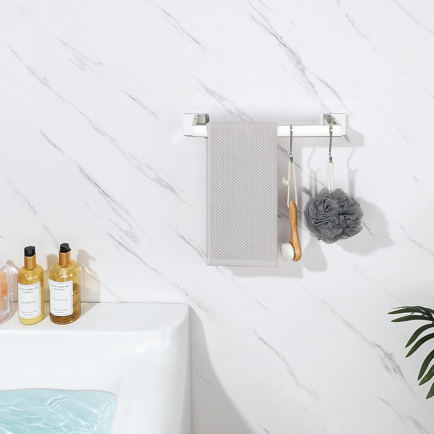 Sayayo Towel Rails Wall Mounted Bathroom Towel Holder Towel Bar, SUS304 Stainless Steel Towel Back, 30 - 80 CM