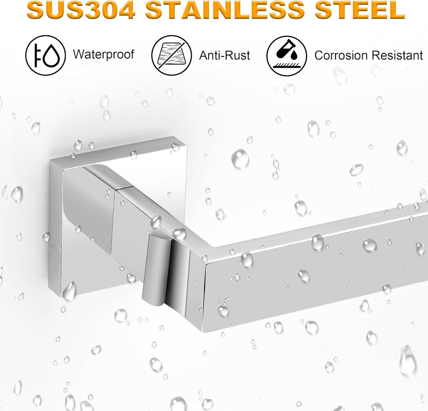 Sayayo Towel Rails Wall Mounted Bathroom Towel Holder Towel Bar, SUS304 Stainless Steel Towel Back, 30 - 80 CM