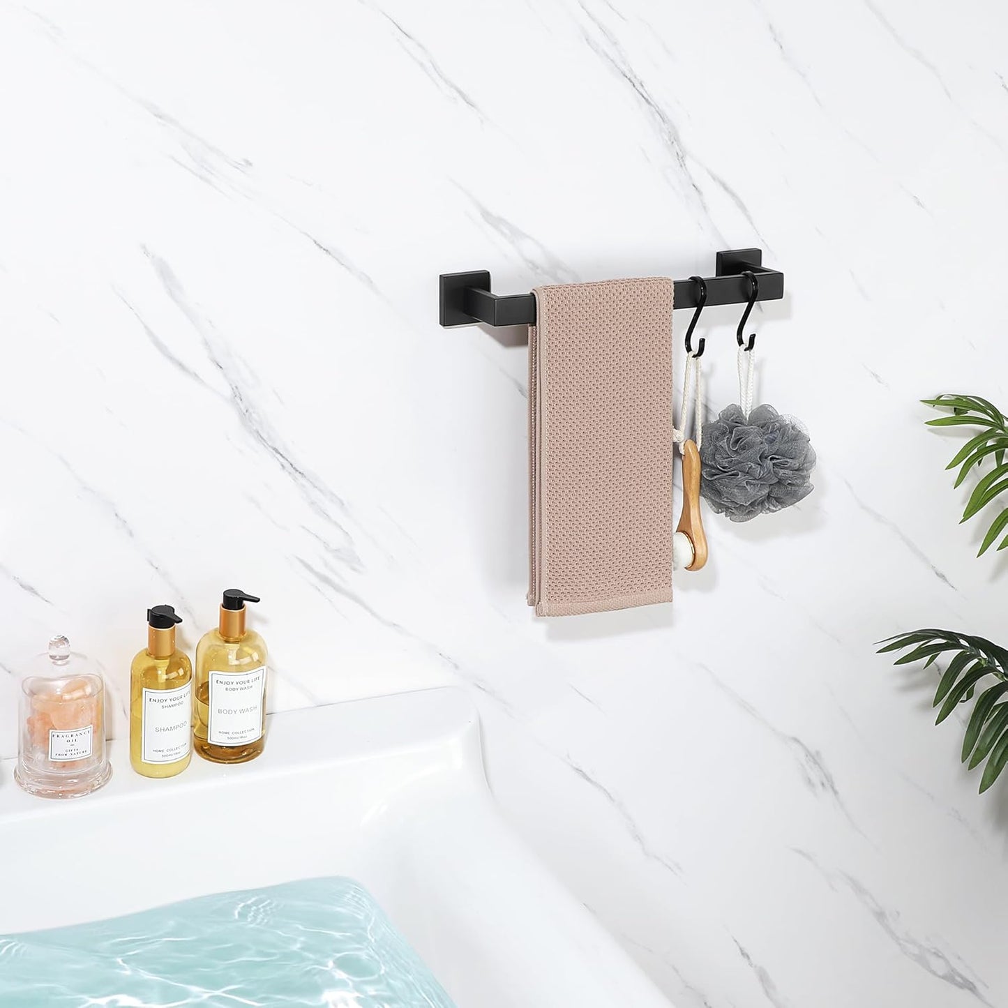 Sayayo Towel Rails Wall Mounted Bathroom Towel Holder Towel Bar, SUS304 Stainless Steel Towel Back, 30 - 80 CM