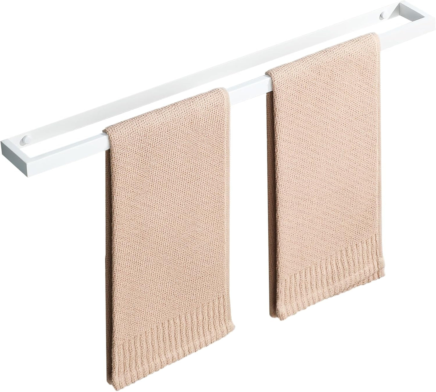 SAYAYO Hand Towel Holder Self Adhesive & Screw Small Towel Rail Wall Mounted Towel Ring SUS304 Stainless Steel No Drilling for Bathroom, 20CM - 70CM, Black, Brushed, White, Polished, Gold