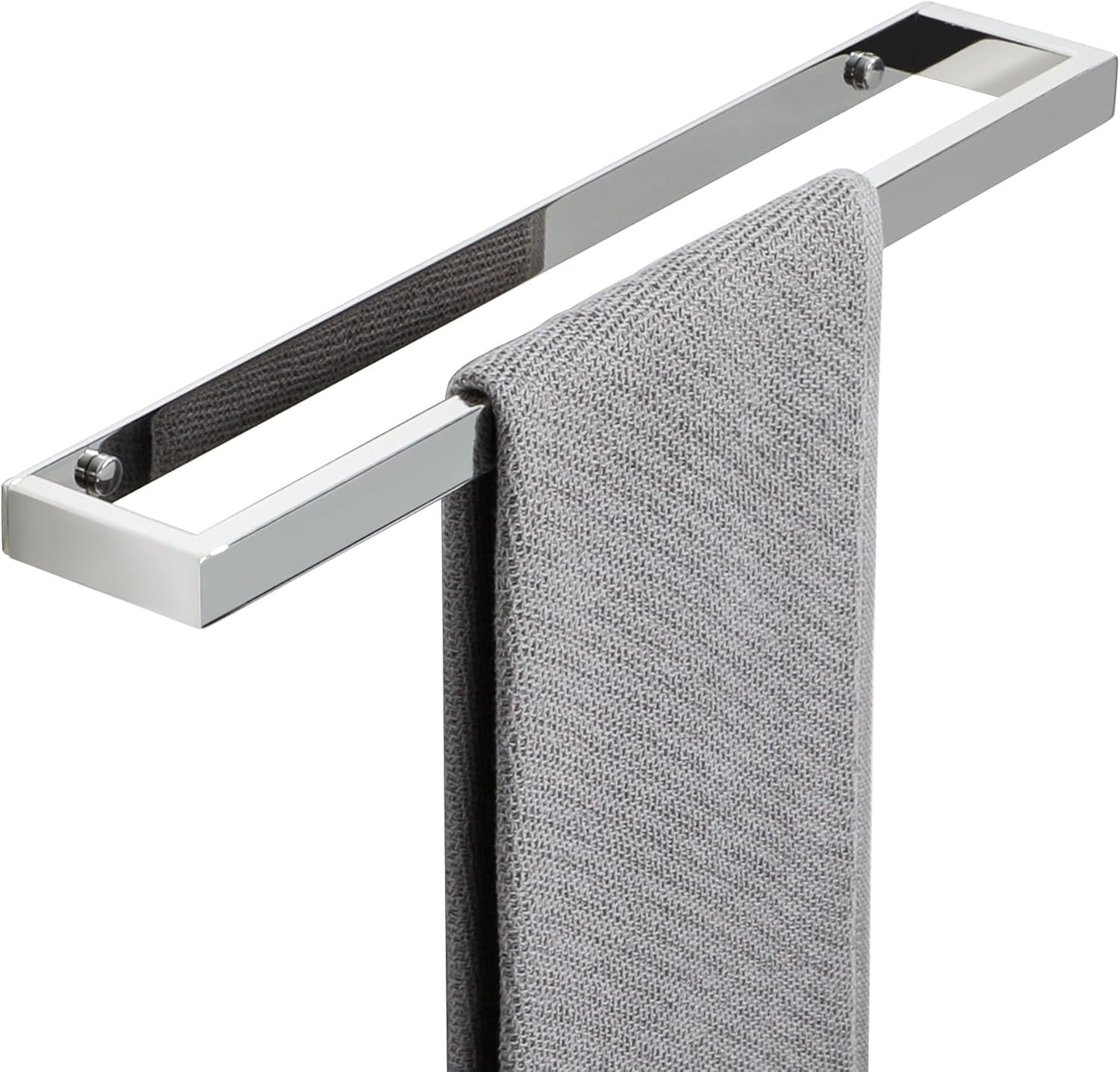 SAYAYO Hand Towel Holder Self Adhesive & Screw Small Towel Rail Wall Mounted Towel Ring SUS304 Stainless Steel No Drilling for Bathroom, 20CM - 70CM, Black, Brushed, White, Polished, Gold