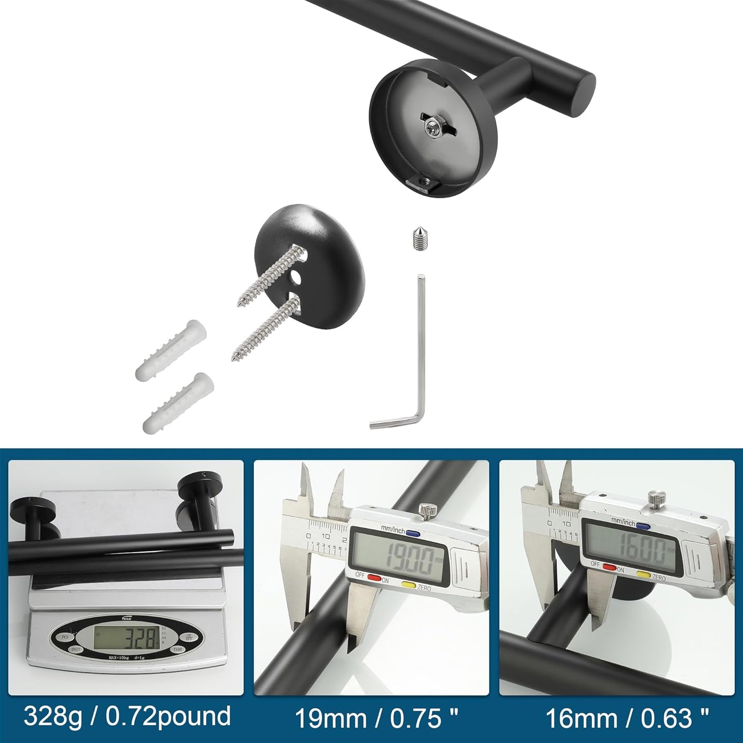 SAYAYO Towel Racks for Bathroom, Towel Bar Towel Rod Wall Mount, SUS304 Stainless Steel Towel Holder
