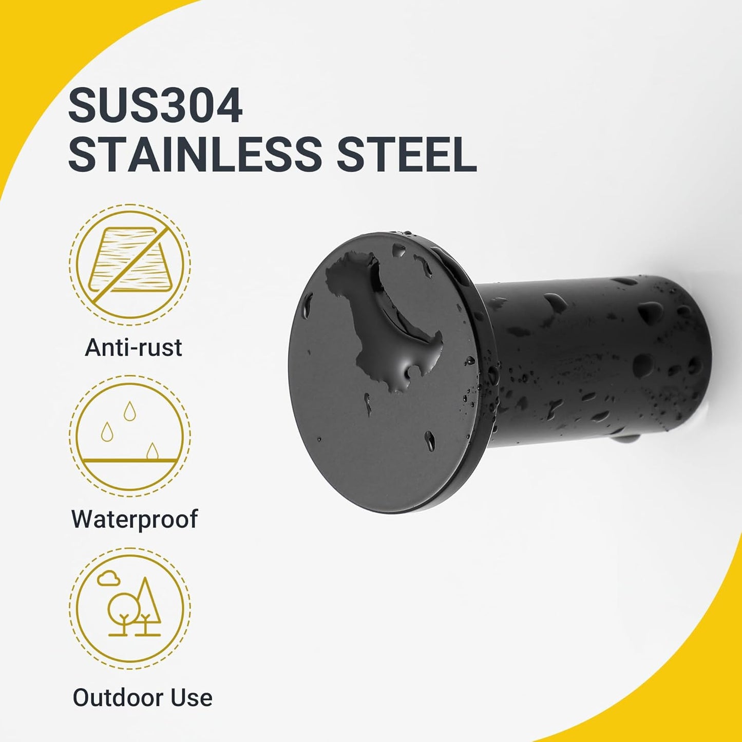 SAYAYO Coat Hooks Wall Mounted 2PCS/ 4PCS Door Hooks for Hanging Towels Wall Hook SUS304 Stainless Steel Heavy Duty for Bathroom Kitchen Home to Hang Clothes, Keys, Hats, Bags