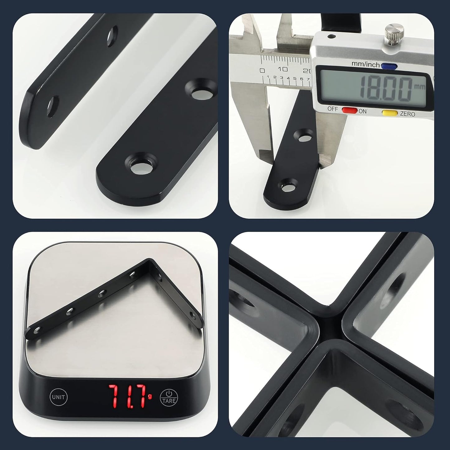Sayayo L Shelf Bracket Corner Brace Angle Bracket Shelf Support Wall Hanging, Stainless Steel, 150MM-300MM, 2PCS/ 4PCS