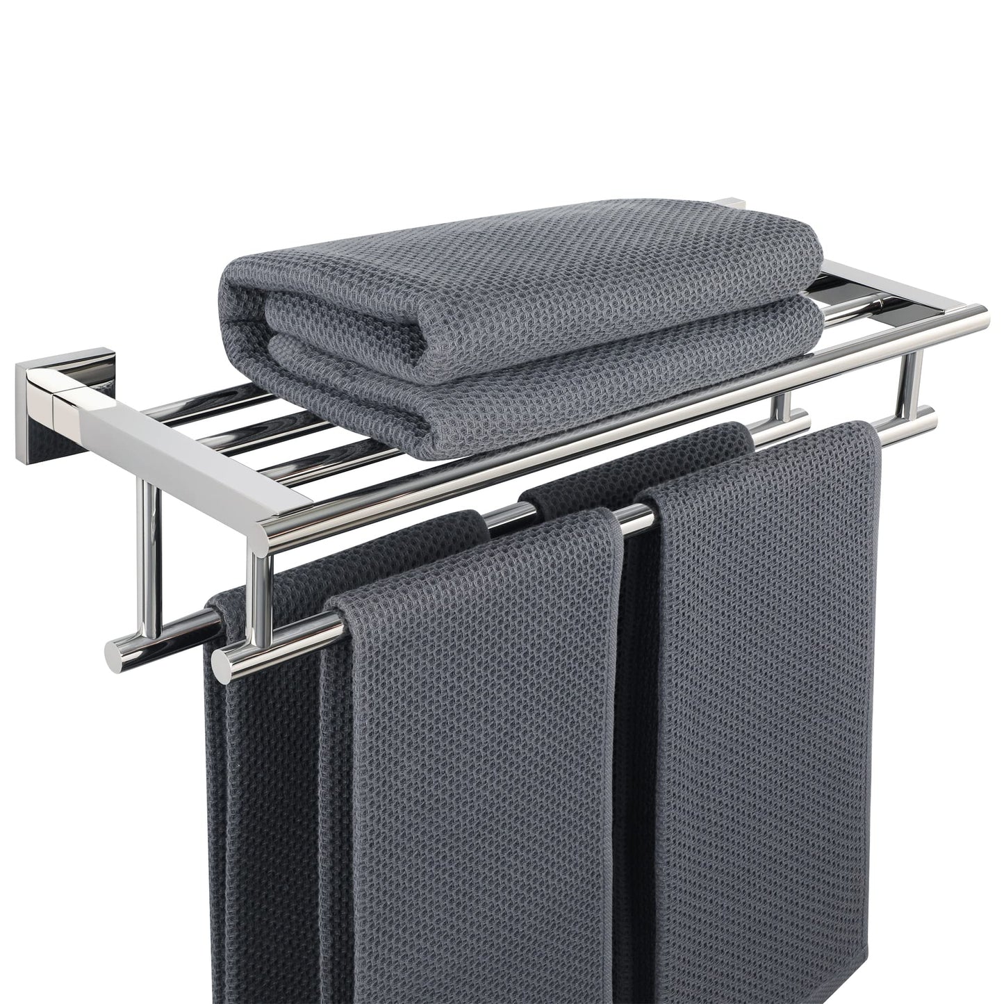 Sayayo Towel Rail Wall Mounted Bathroom Towel Shelf Towel Holder, SUS304 Stainless Steel Towel Rack 16 Inch 20 Inch 24 Inch 28 Inch