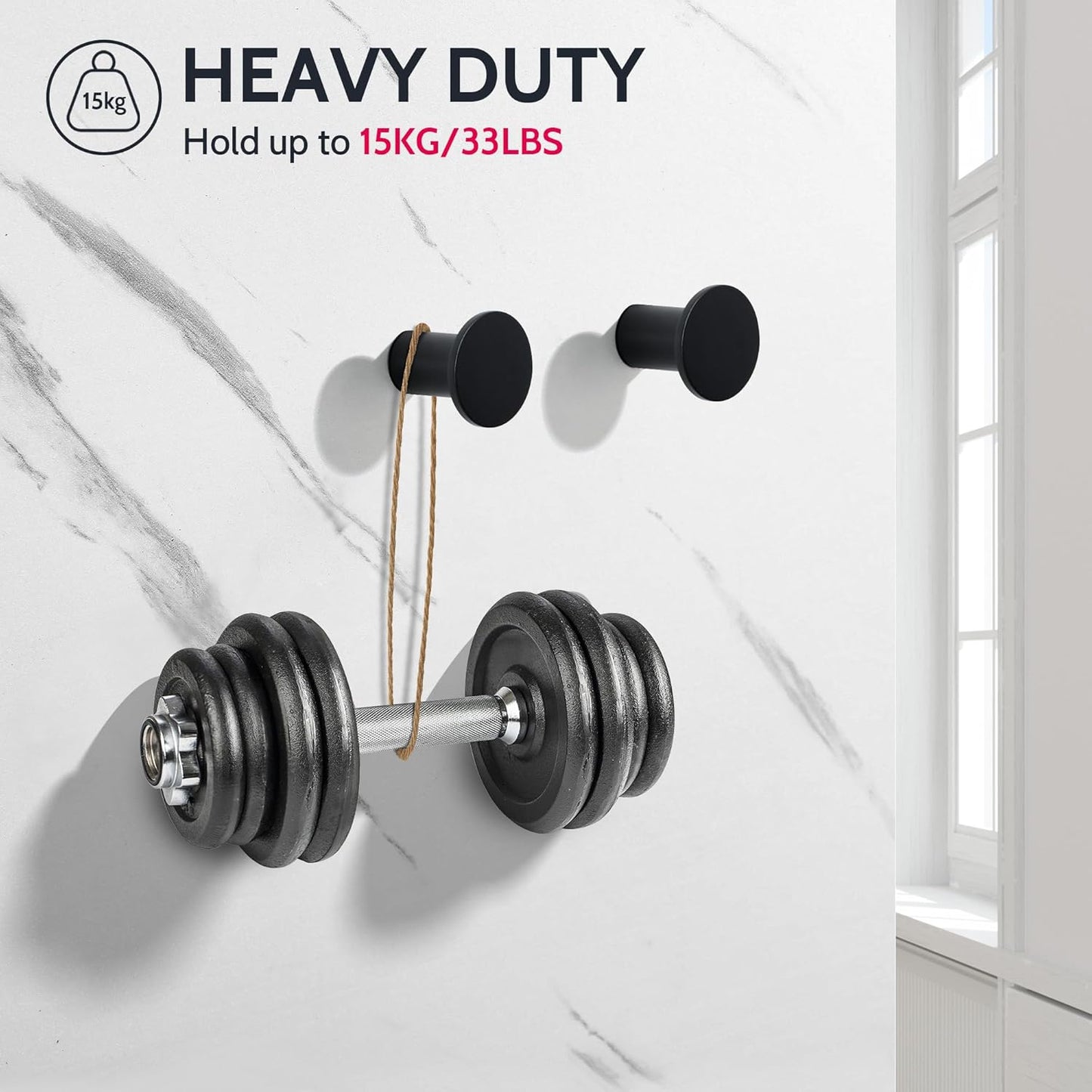 SAYAYO 2PCS Towel Hooks Wall Mounted Door Coat Hooks for Hanging Towels SUS304 Stainless Steel Wall Hooks for Bathroom Bedroom Heavy Duty with Fixing Screws, EGJF001Y-25X45