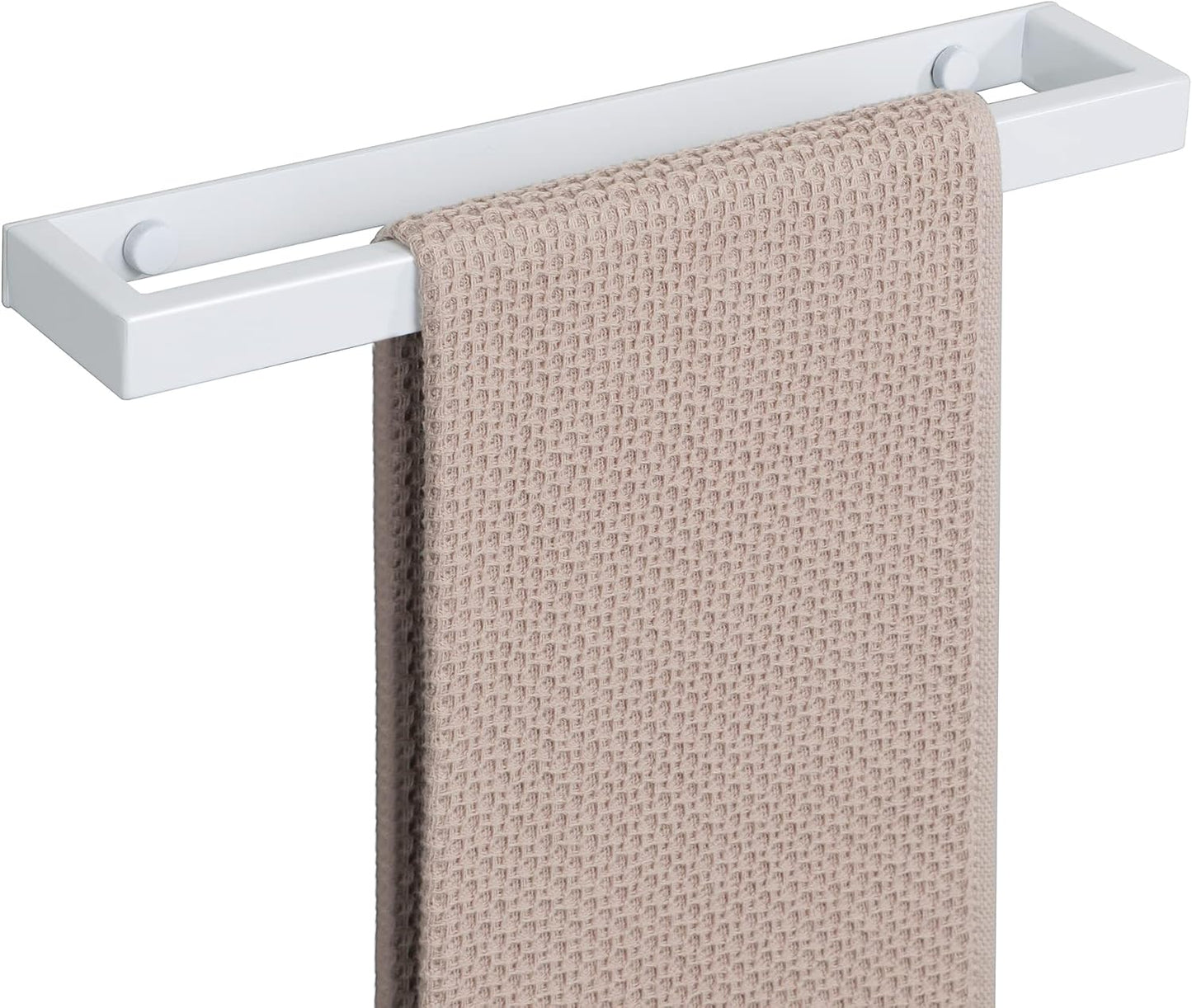 SAYAYO Hand Towel Holder Self Adhesive & Screw Small Towel Rail Wall Mounted Towel Ring SUS304 Stainless Steel No Drilling for Bathroom, 20CM - 70CM, Black, Brushed, White, Polished, Gold