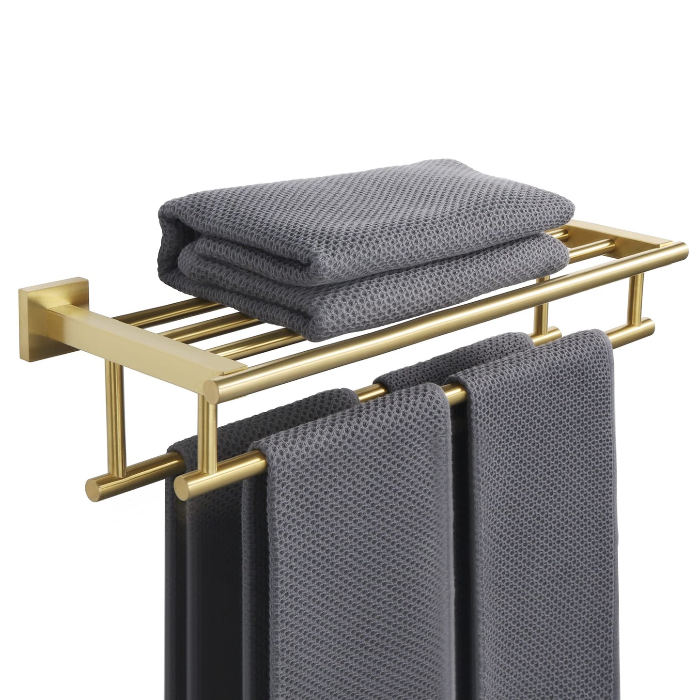 Sayayo Towel Rail Wall Mounted Bathroom Towel Shelf Towel Holder, SUS304 Stainless Steel Towel Rack 16 Inch 20 Inch 24 Inch 28 Inch