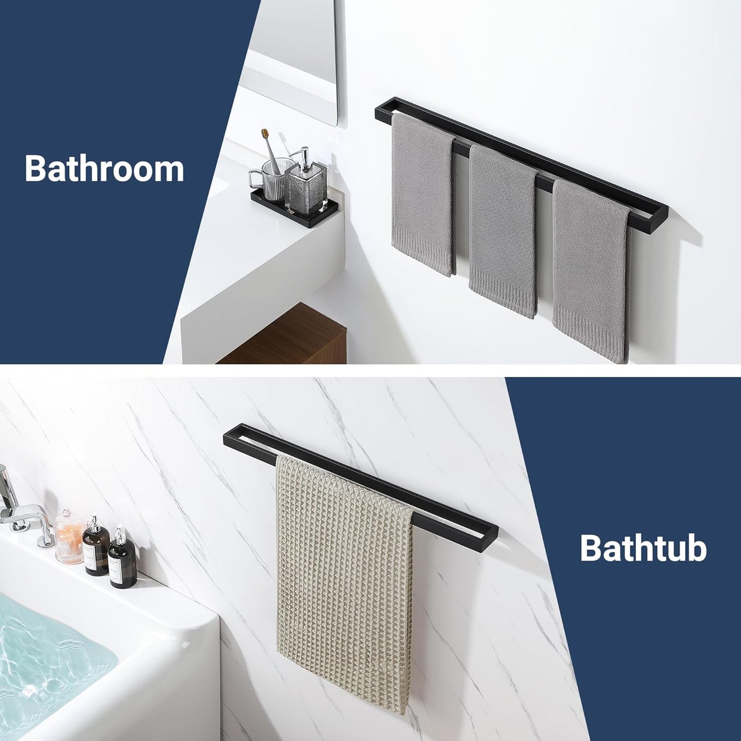 SAYAYO Towel Rail Wall Mounted Bathroom Hand Towel Holder Screw Fixing Towel Ring SUS304 Stainless Steel