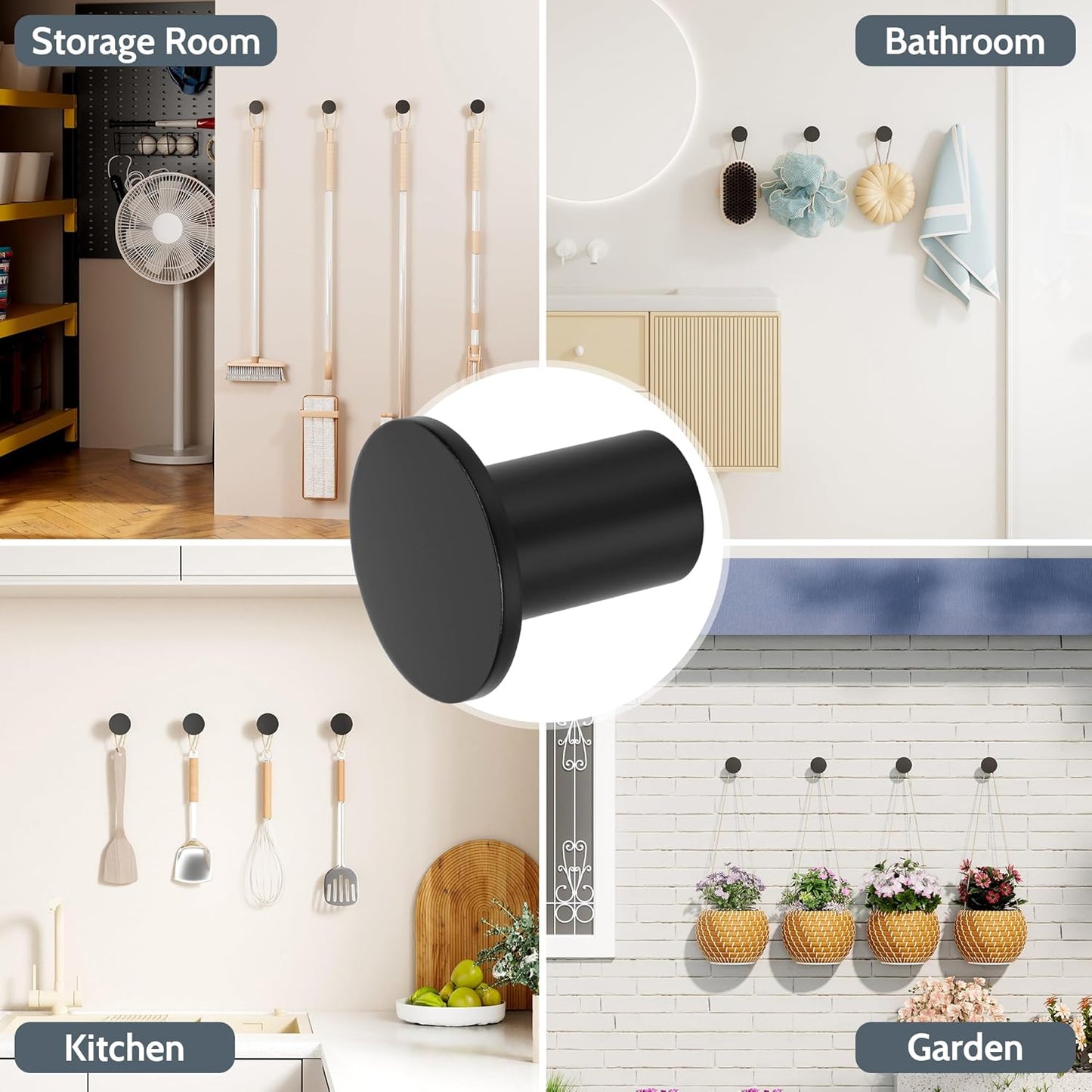 SAYAYO 2PCS Towel Hooks Wall Mounted Door Coat Hooks for Hanging Towels SUS304 Stainless Steel Wall Hooks for Bathroom Bedroom Heavy Duty with Fixing Screws, EGJF001Y-25X45