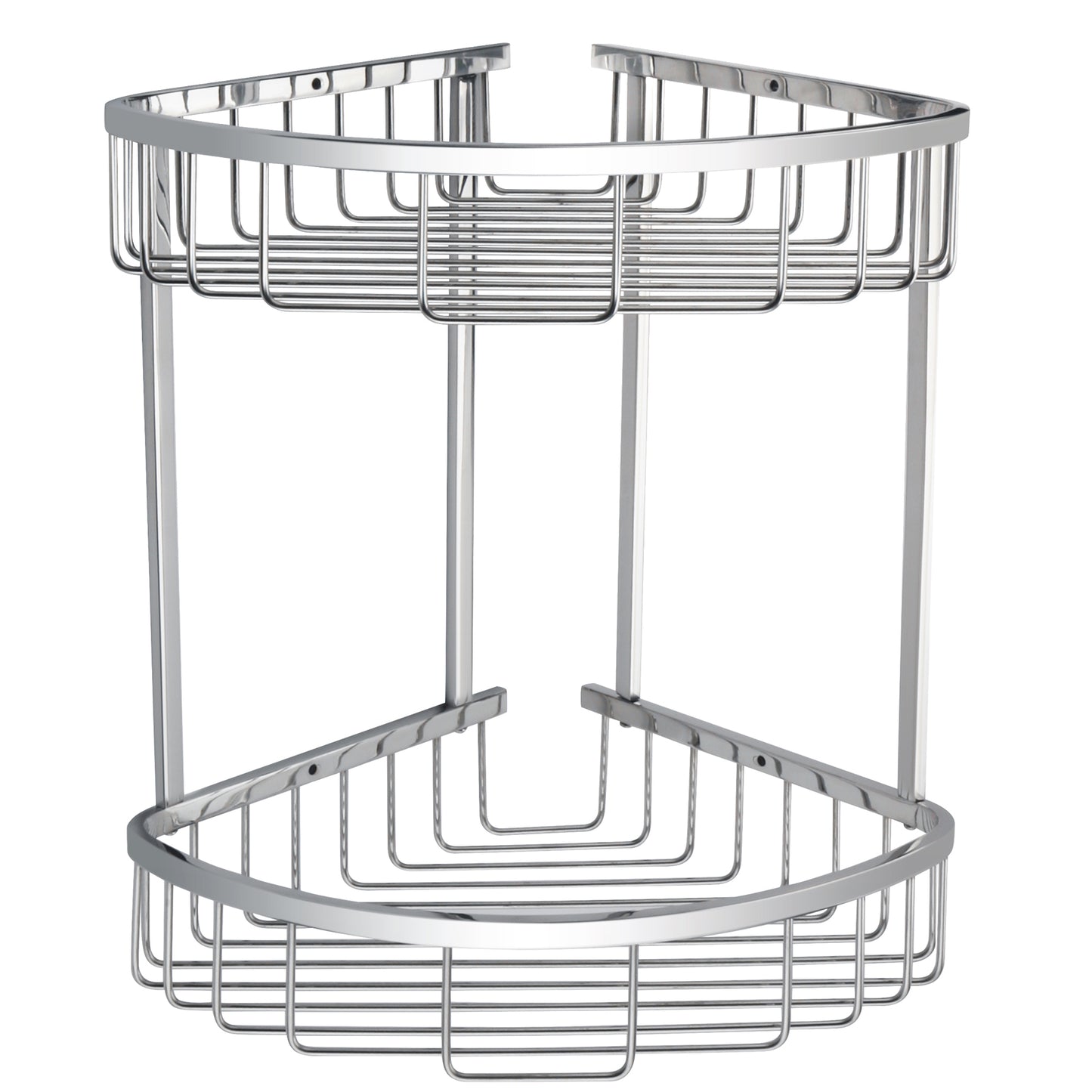 SAYAYO Corner Shower Caddy Basket, SUS304 Stainless Steel Corner Bathroom Shelf, 2-Tier Polished Shower Organiser
