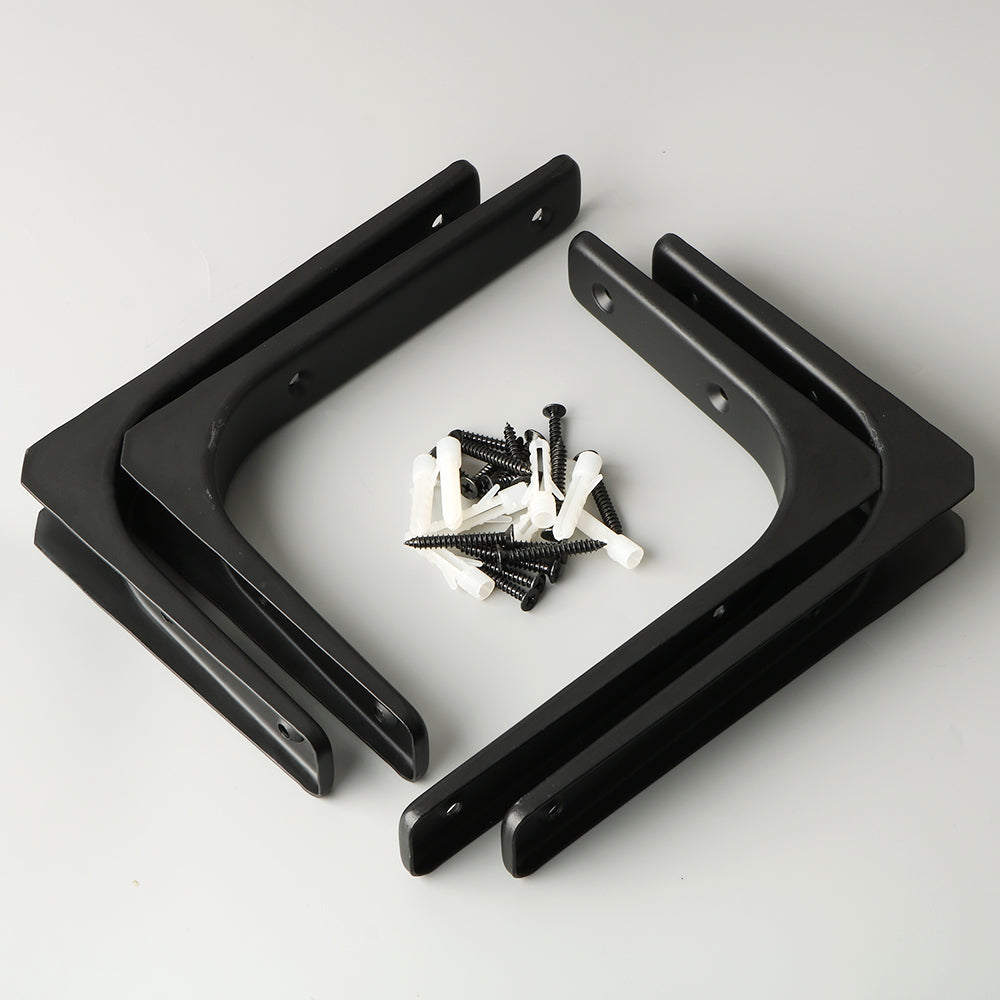 Sayayo L-shape Shelf Bracket Corner Brace Angle Bracket Shelf Support Wall Hanging White/ Brushed/ Black Finished, 100MM-250MM