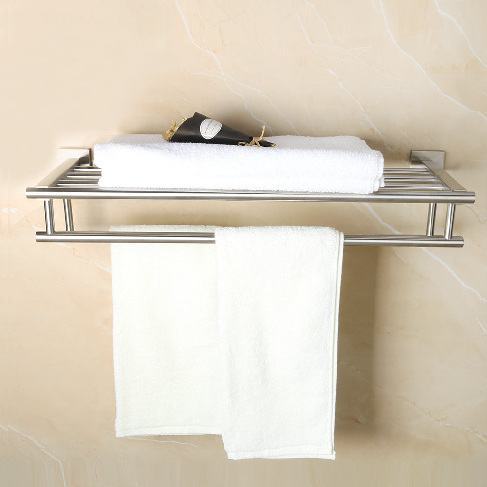 Sayayo Towel Rail Wall Mounted Bathroom Towel Shelf Towel Holder, SUS304 Stainless Steel Towel Rack 16 Inch 20 Inch 24 Inch 28 Inch