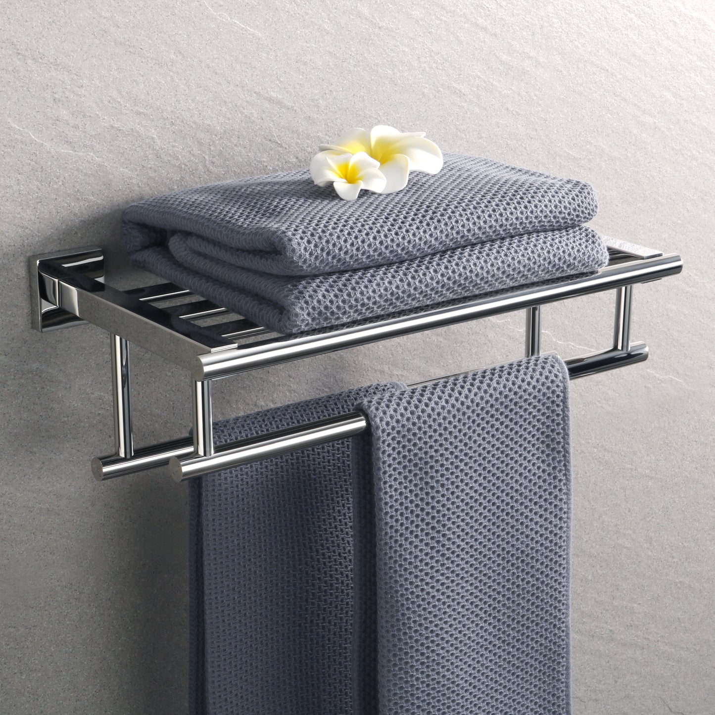 Sayayo Towel Rail Wall Mounted Bathroom Towel Shelf Towel Holder, SUS304 Stainless Steel Towel Rack 16 Inch 20 Inch 24 Inch 28 Inch