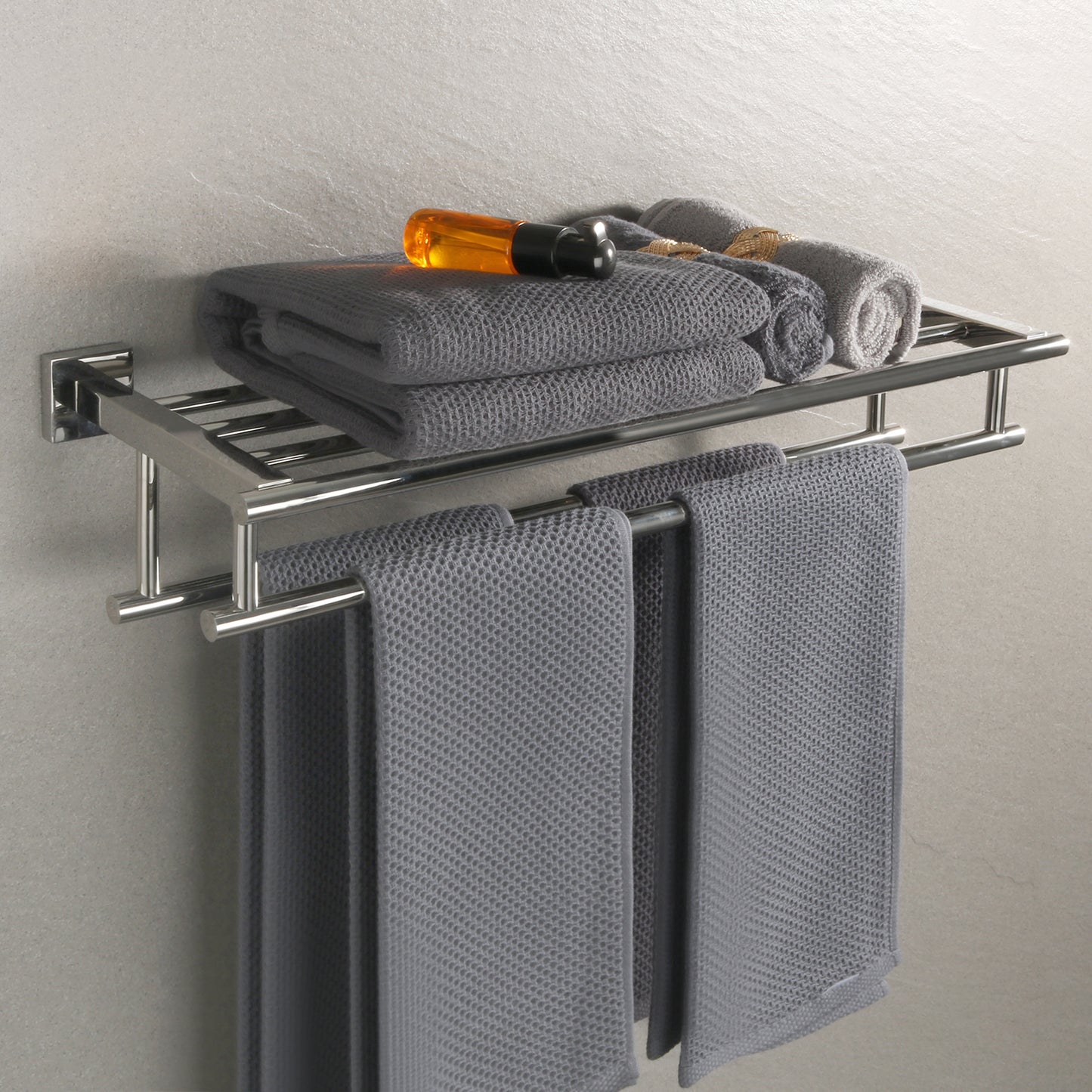Sayayo Towel Rail Wall Mounted Bathroom Towel Shelf Towel Holder, SUS304 Stainless Steel Towel Rack 16 Inch 20 Inch 24 Inch 28 Inch