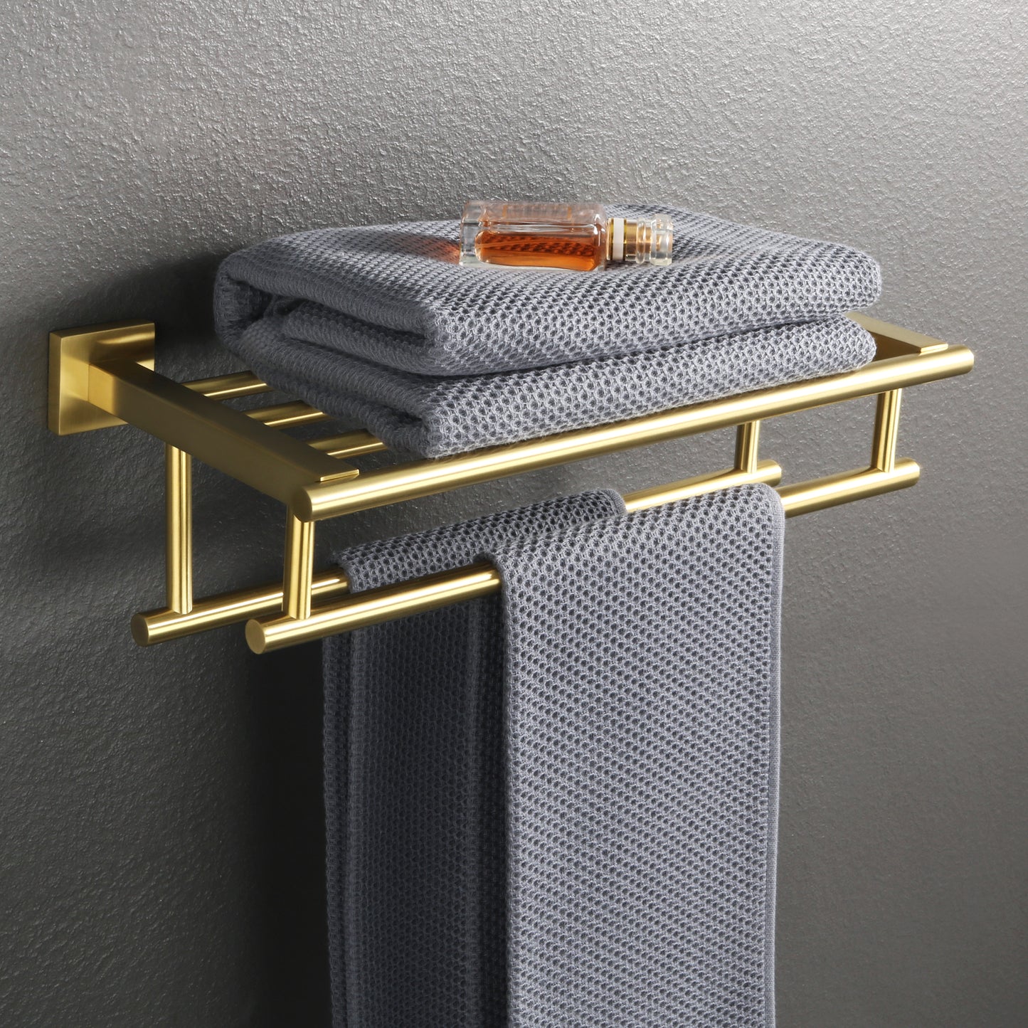 Sayayo Towel Rail Wall Mounted Bathroom Towel Shelf Towel Holder, SUS304 Stainless Steel Towel Rack 16 Inch 20 Inch 24 Inch 28 Inch