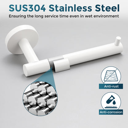 SAYAYO Toilet Roll Holder Wall Mounted Toilet Paper Holder SUS304 Stainless Steel for Bathroom Kitchen, Loo Tissue Roll Holder Round Base Style