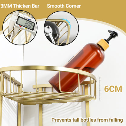 SAYAYO Corner Shower Caddy Basket, SUS304 Stainless Steel Corner Bathroom Shelf, 2-Tier Polished Shower Organiser