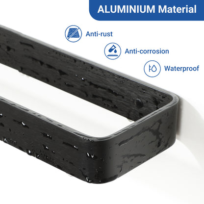 SAYAYO Hand Towel Holder Self Adhesive Towel Rail Towel Rack Wall Mounted Towel Ring No Drilling for Bathroom, 20cm - 70cm, 8 Inch - 28 Inch, Black, Brushed, White, Gold