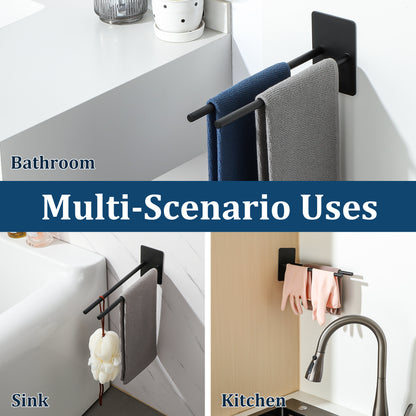 Sayayo Towel Rails Adhesive Bathroom Towel Holder Double Towel Bar Stick on, SUS304 Stainless Steel Towel Rack No Drilling , 30CM, 40CM