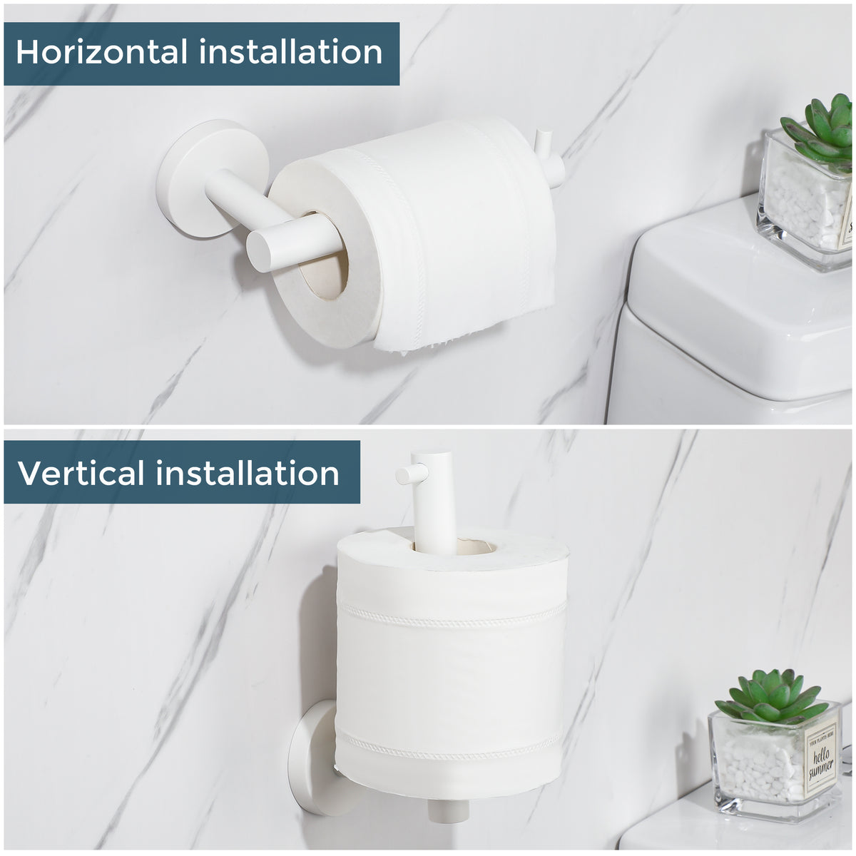 SAYAYO Toilet Roll Holder Wall Mounted Toilet Paper Holder SUS304 Stainless Steel for Bathroom Kitchen, Loo Tissue Roll Holder Round Base Style