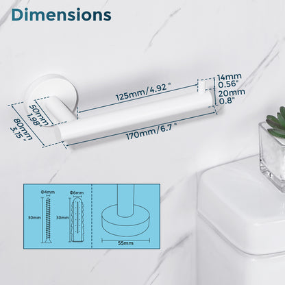 SAYAYO Toilet Roll Holder Wall Mounted Toilet Paper Holder SUS304 Stainless Steel for Bathroom Kitchen, Loo Tissue Roll Holder Round Base Style