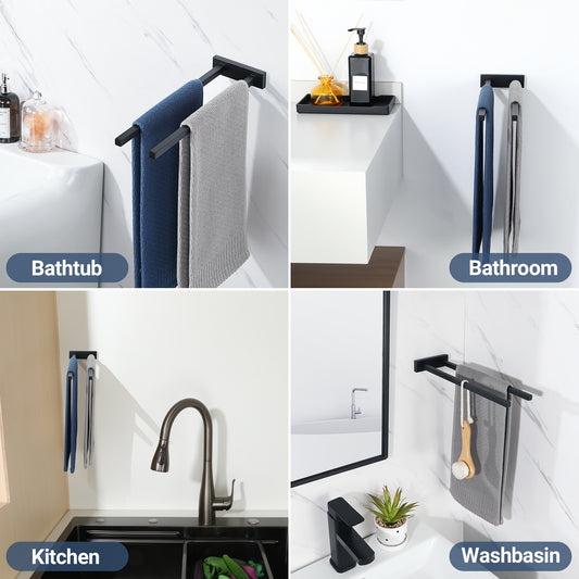 Sayayo Hand Towel Holder Double Towel Bar, Towel Rails SUS304 Stainless Steel Towel Rack 30CM, 40CM