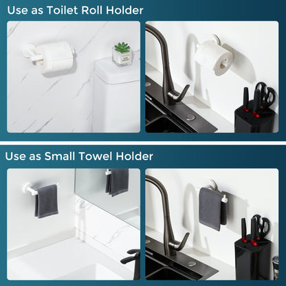 SAYAYO Toilet Roll Holder Wall Mounted Toilet Paper Holder SUS304 Stainless Steel for Bathroom Kitchen, Loo Tissue Roll Holder Round Base Style