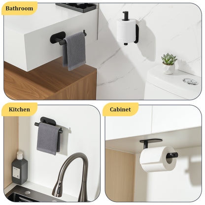 SAYAYO 304 Stainless Steel Toilet Roll Holder for Bathroom Kitchen No Drill Self-Adhesive Toilet Paper Holder