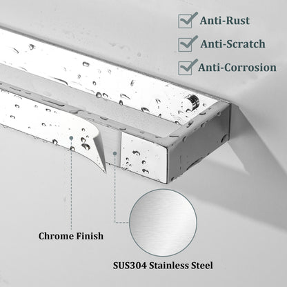 SAYAYO Hand Towel Holder Wall Mounted Black Towel Rail Self Adhesive or Screw Fixing Towel Ring for Bathroom Kitchen, SUS304 Stainless Steel Waterproof & Rustproof 20CM - 70CM