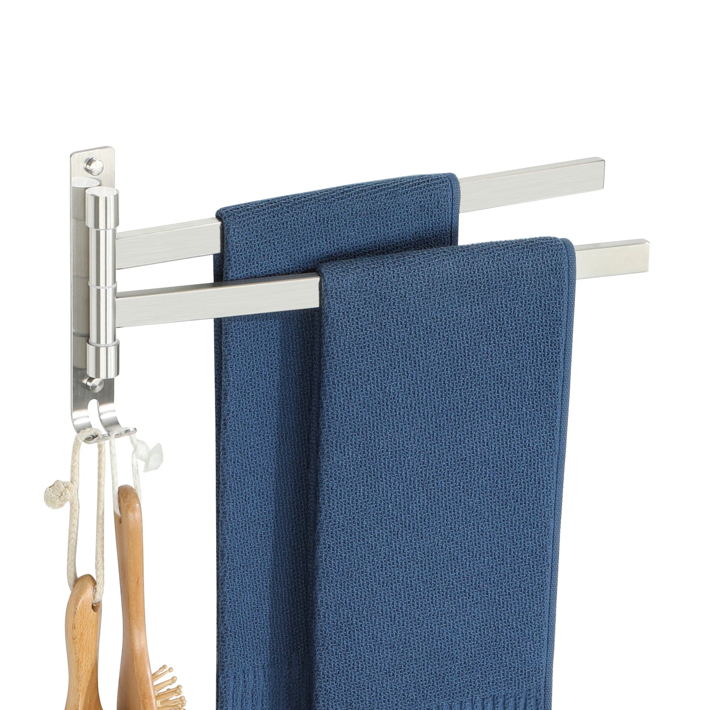 SAYAYO Black/ Brushed Bathroom Towel Rack, 180° Rotating, Bidet Towel Holder, 35CM Towel Rack, Stainless Steel 304 Towel Holder for Kitchen Bathroom, 2 Bars / 3 Bars / 4 Bars