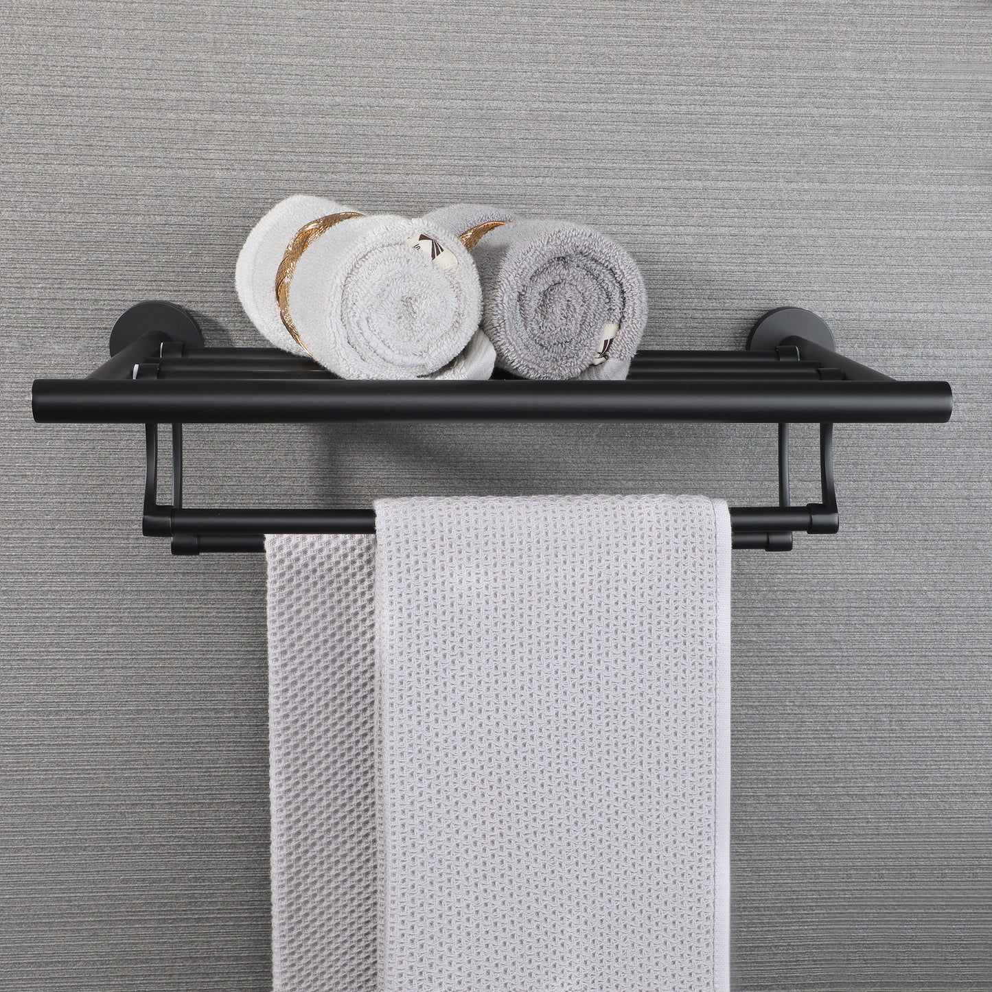 Sayayo Stainless Steel Towel Rack (with Double Foldable Hanging Rail)