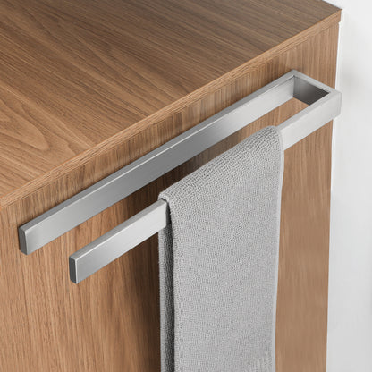 SAYAYO Hand Towel Holder Self Adhesive Towel Rail Towel Rack Stainless Steel Towel Ring No Drilling for Bathroom, 20cm - 40cm, 8 Inch - 16 Inch, Black, Brushed, Polished