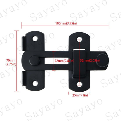 SAYAYO Gate Lock Door Latch Small Gate Bolt Sliding Door Lock for Wooden Gates Internal Door Garden Stainless Steel