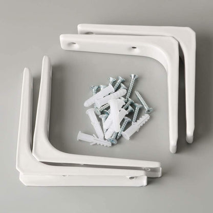 Sayayo L-shape Shelf Bracket Corner Brace Angle Bracket Shelf Support Wall Hanging White/ Brushed/ Black Finished, 100MM-250MM